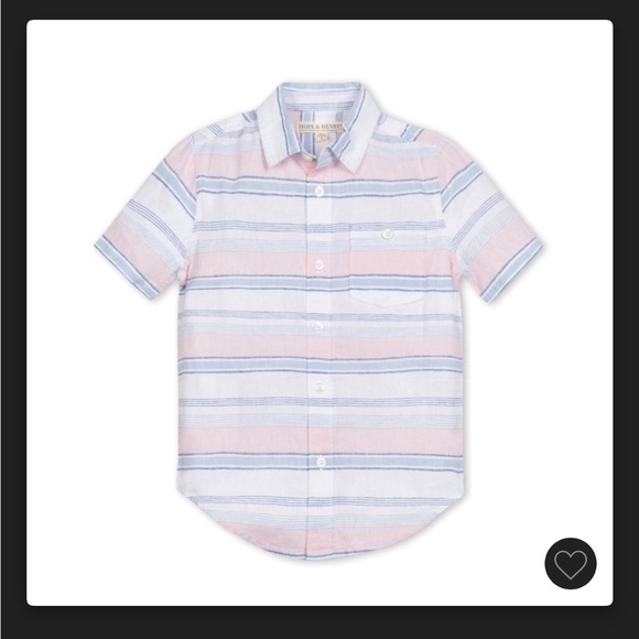 Hope and Henry chambray shorts and linen short sleeve button down. - Picture 2 of 2